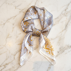 Bracksley multicolor floral satin scarf for women, 27 inch square — view 1