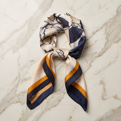 Bracksley multicolor floral satin scarf for women, 27 inch square — view 1
