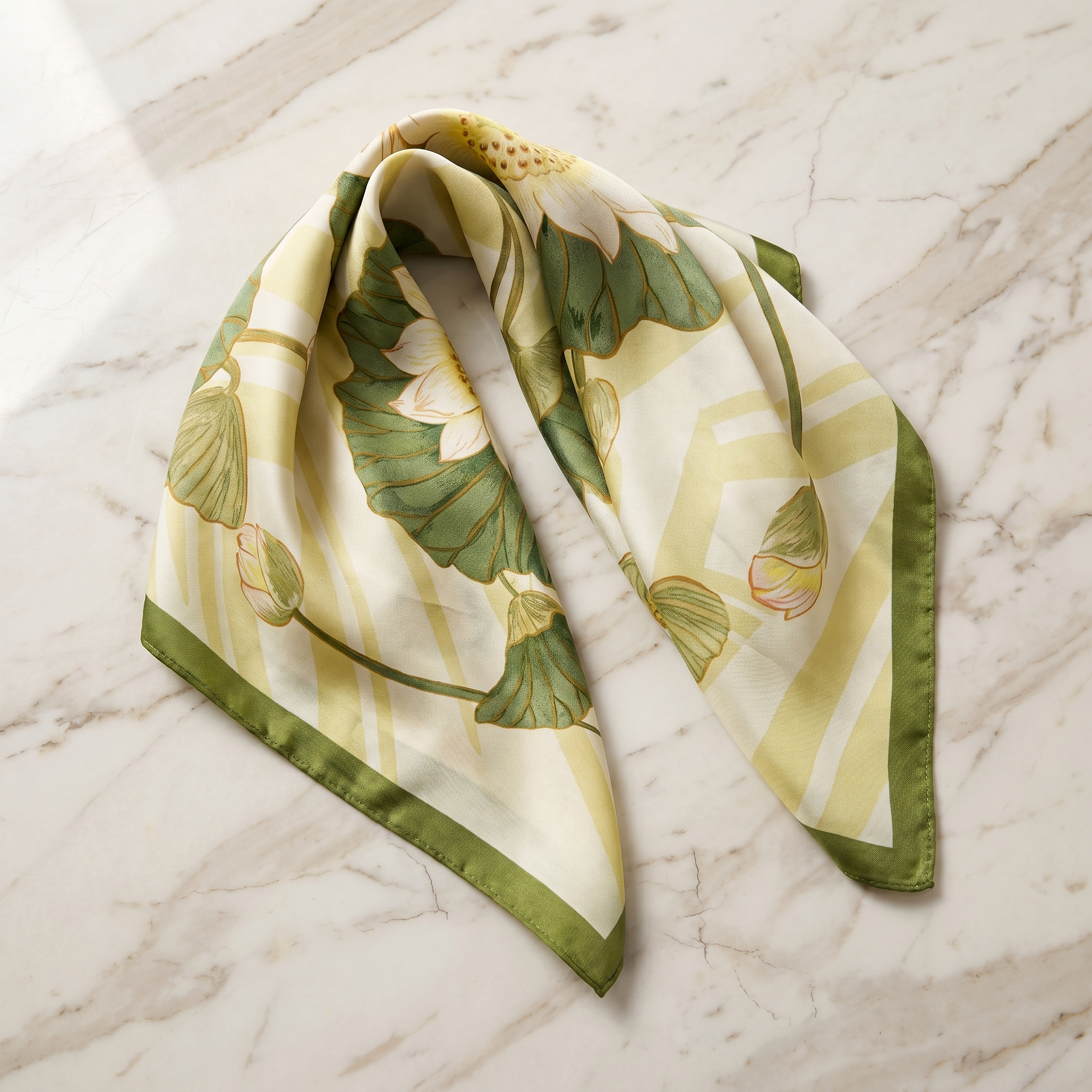 Bracksley multicolor floral satin scarf for women, 27 inch square — view 1