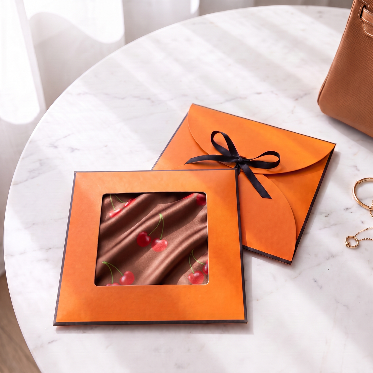 Gift packaging presented in its gift box