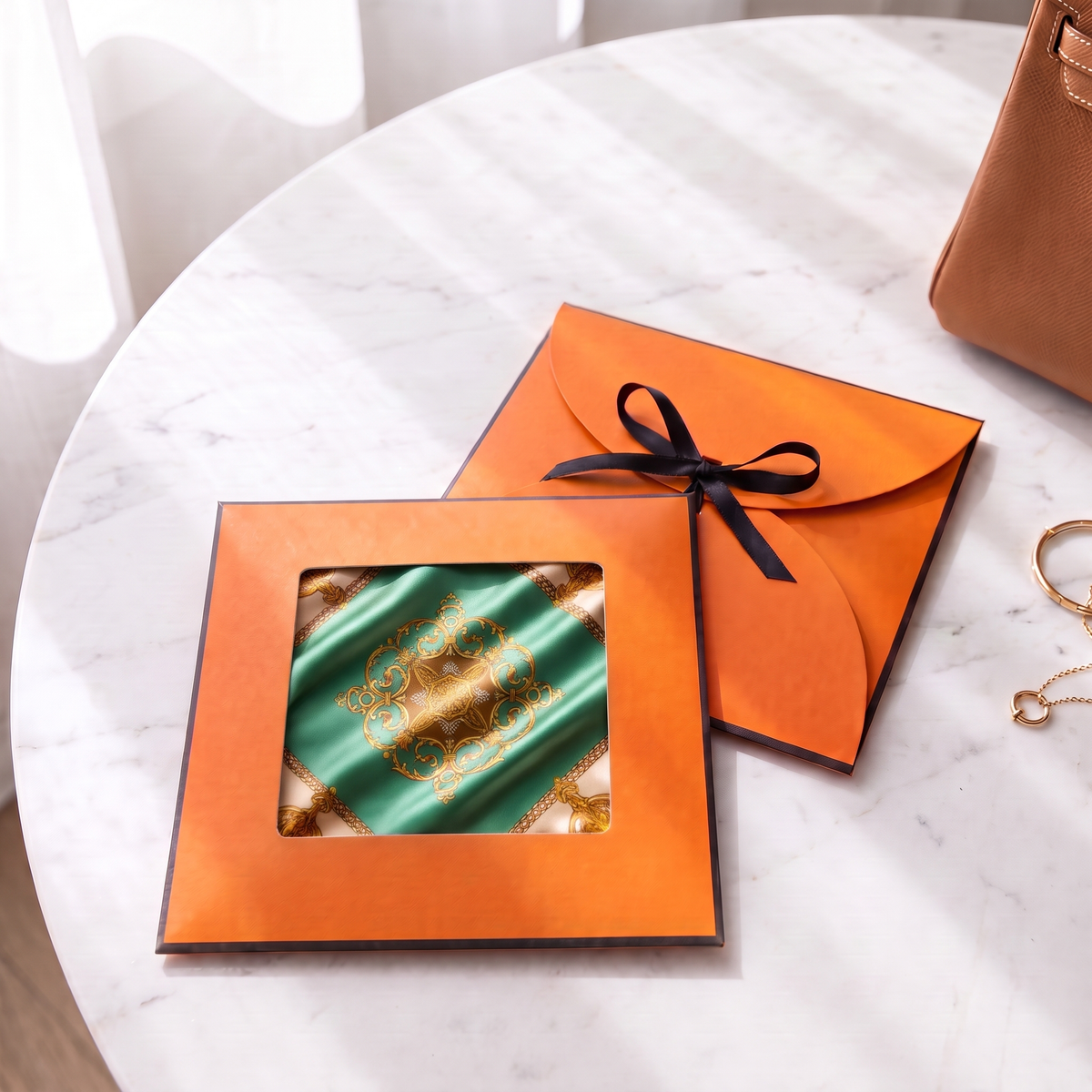 Gift packaging presented in its gift box