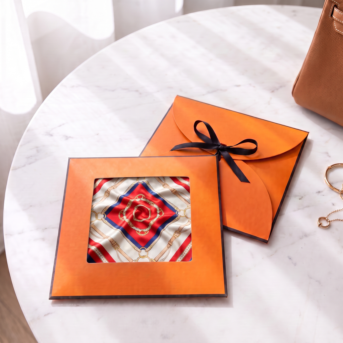 Gift packaging presented in its gift box