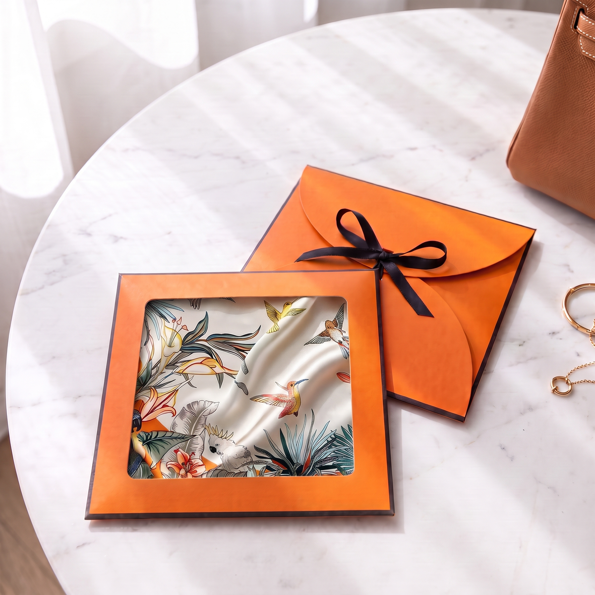 Gift packaging presented in its gift box
