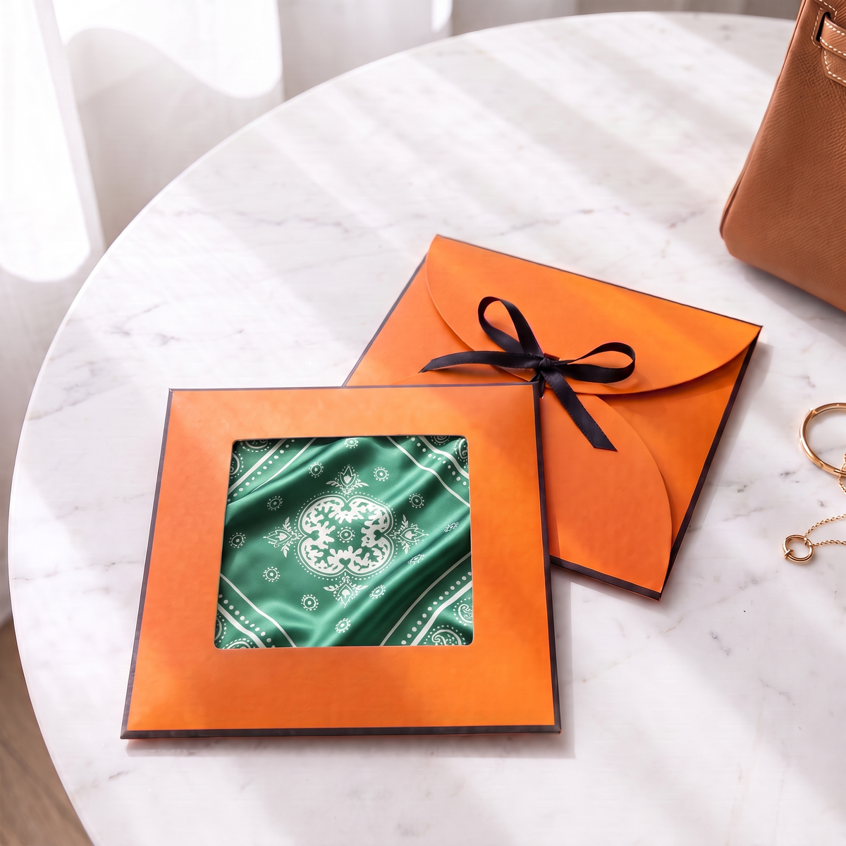 Gift packaging presented in its gift box